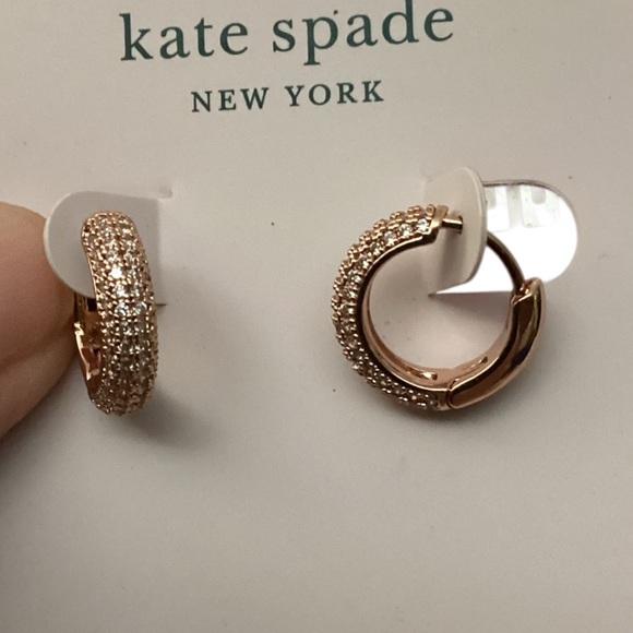 Kate Spade Rose Gold Hoop Earrings - Picture 5 of 8